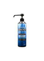 PumpLab COBALT vätskeflaska med pump, blå etikett, 500 ml
