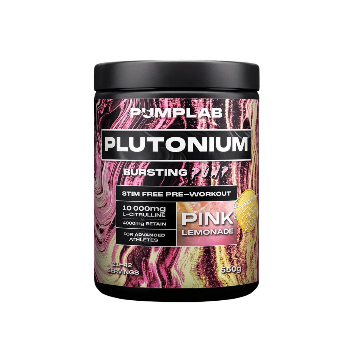 PumpLab PLUTONIUM Stim Free Pre-Workout 550g