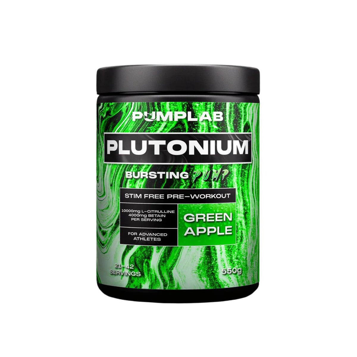PumpLab PLUTONIUM Stim Free Pre-Workout 550g