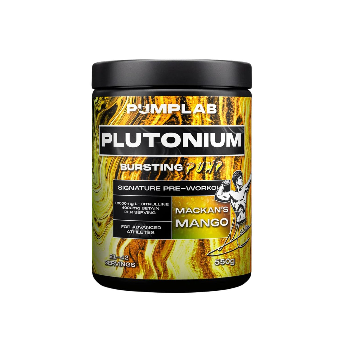 PumpLab PLUTONIUM Stim Free Pre-Workout 550g
