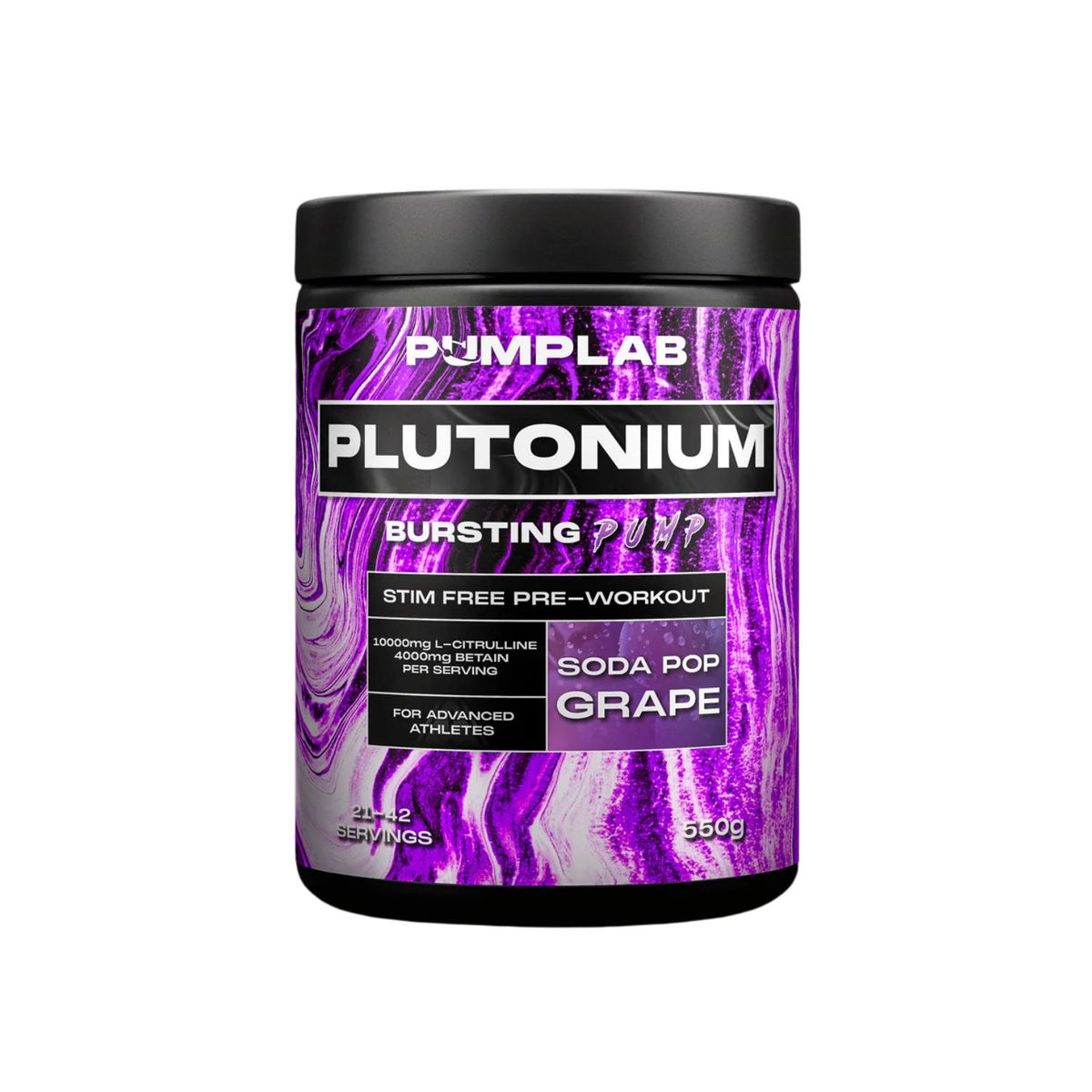 PumpLab PLUTONIUM Stim Free Pre-Workout 550g