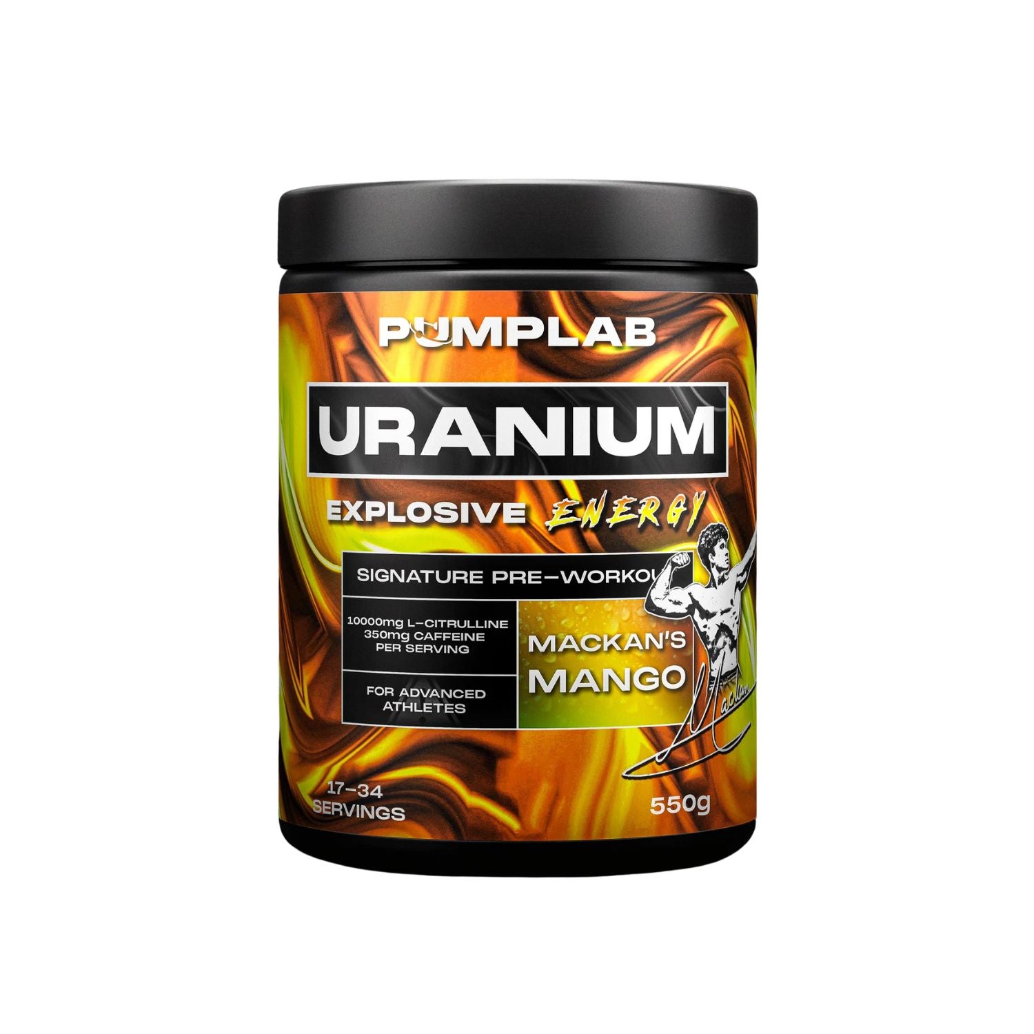PumpLab URANIUM PWO Full Stim Preworkout 550g