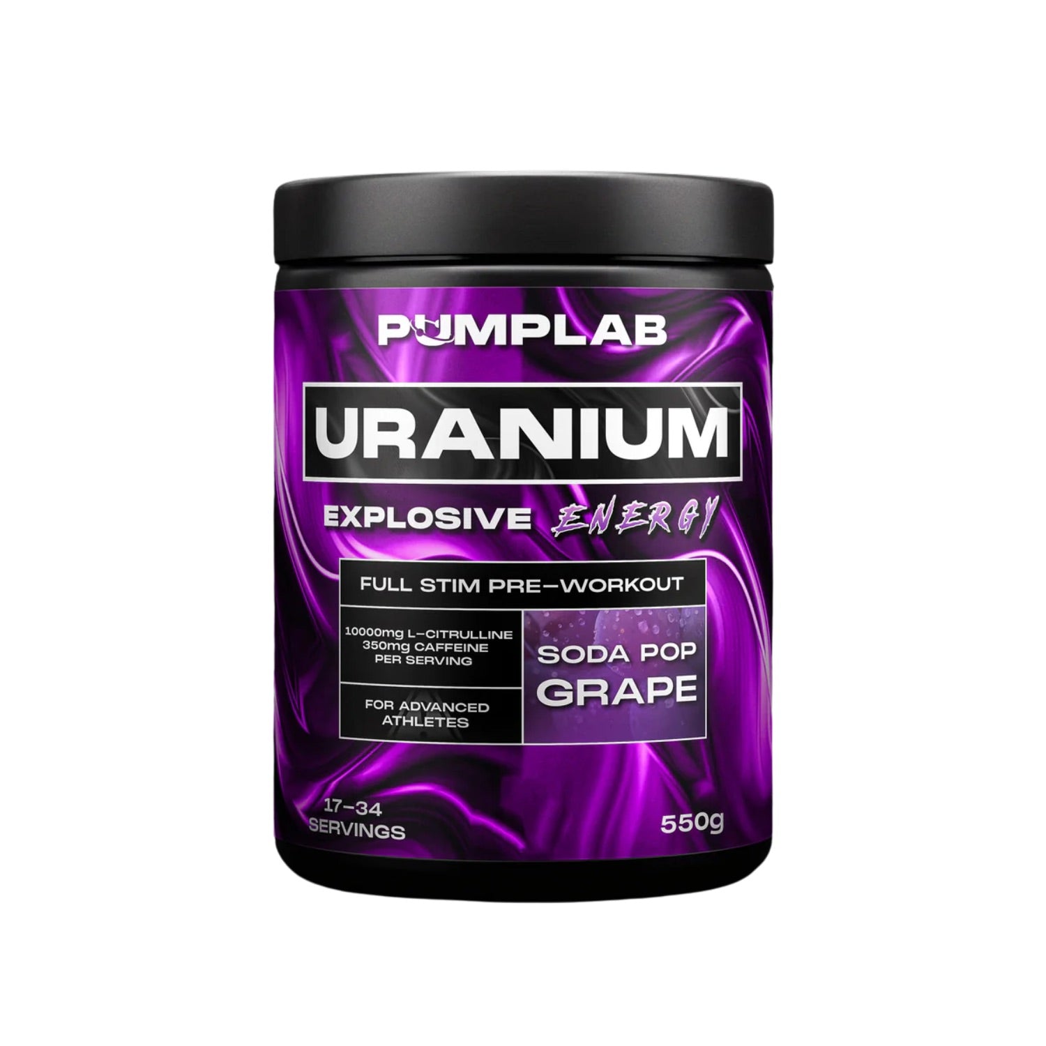 PumpLab URANIUM PWO Full Stim Preworkout 550g