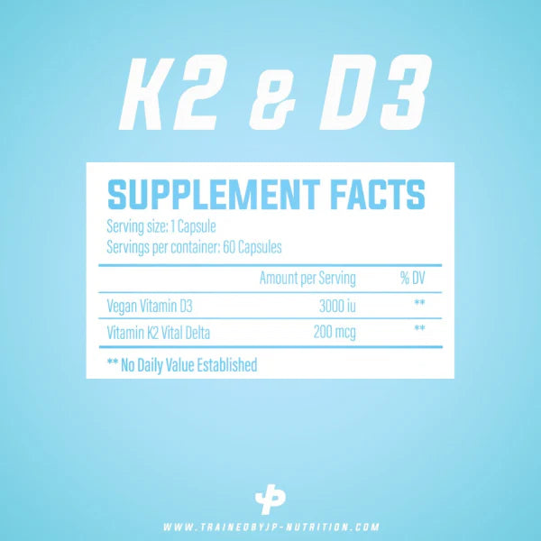 Trained by JP Vitamin D3 & K2 60 Kapslar