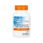 Kapslarburk: Doctor's BEST benfotiamin 150 + alfa-liponsyra 300, 60 vegokapslar