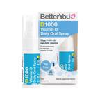 BetterYou D1000 oral spray, 15 ml, flaska och kartongförpackning
