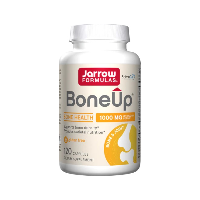 Jarrow Formulas BoneUp kapseltillskott, flaska med 120 kapslar och 1000 mg