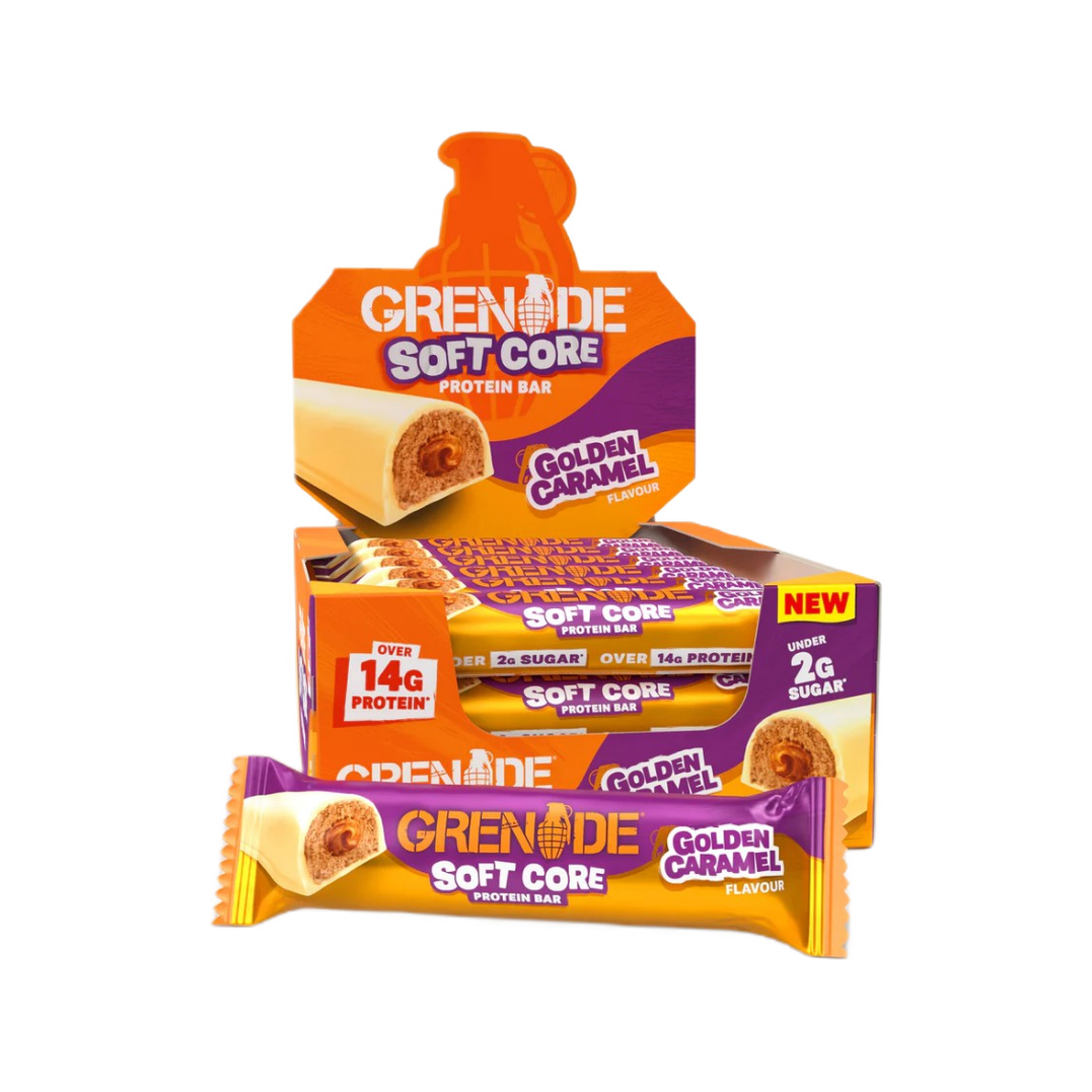 Soft Core Protein Bars, Golden Caramel - 12 x 50g