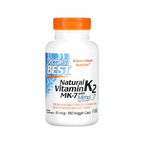 Kapseltillskott i flaska med orange lock, Natural Vitamin K2 MK-7