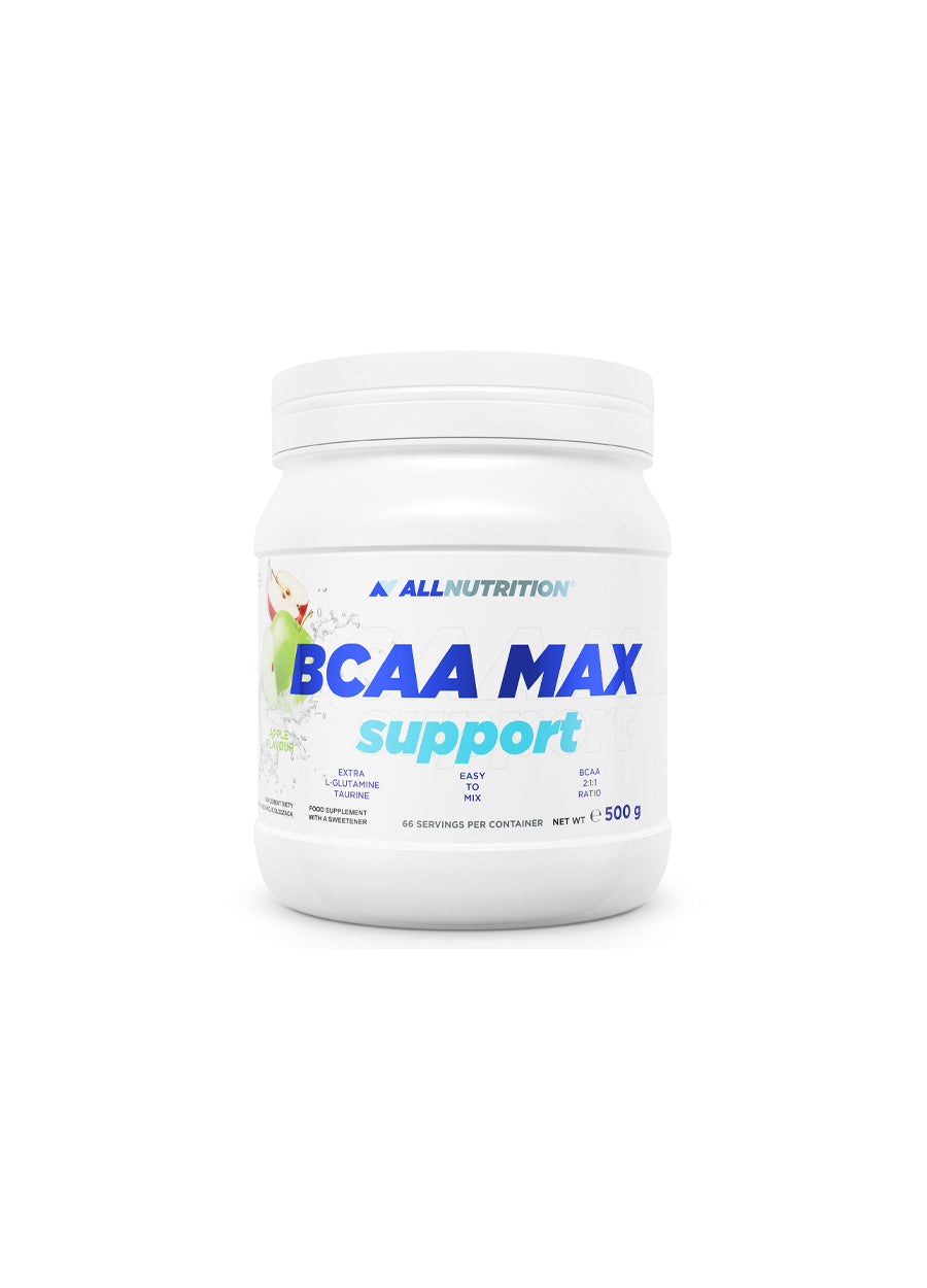 Allnutrition BCAA Max Support 500g Apple Framsida