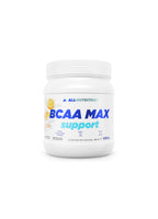 BCAA Max Support i vit burk med etikettdetaljer, 500 g