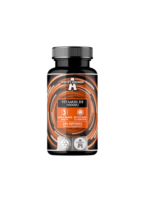 Apollo's Hegemony Vitamin D3 2000IU 180 Kapslar Framsida