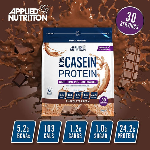 Kaseinproteinpåse med Chocolate Cream-smak, 30 portioner och näringsvärden