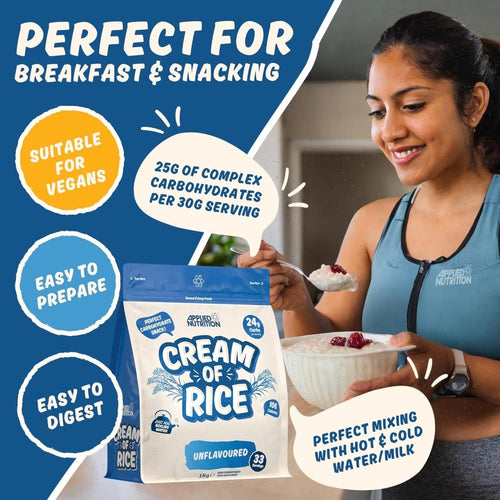 Applied Nutrition Cream of Rice-påse, oparfymerad/neutral smak, 1 kg