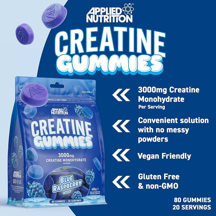 Applied Nutrition Creatine Gummies 80 Gummies Fördelar