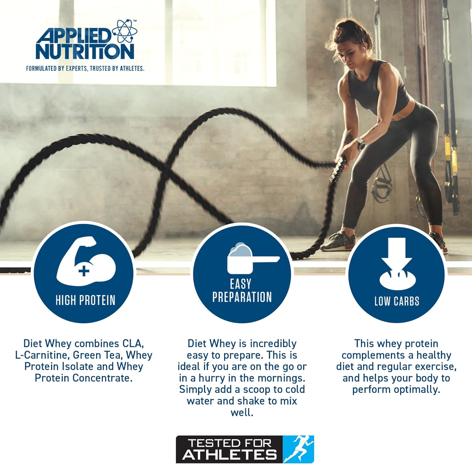 Applied Nutrition Diet Whey 1000g Banana Milkshake fördear