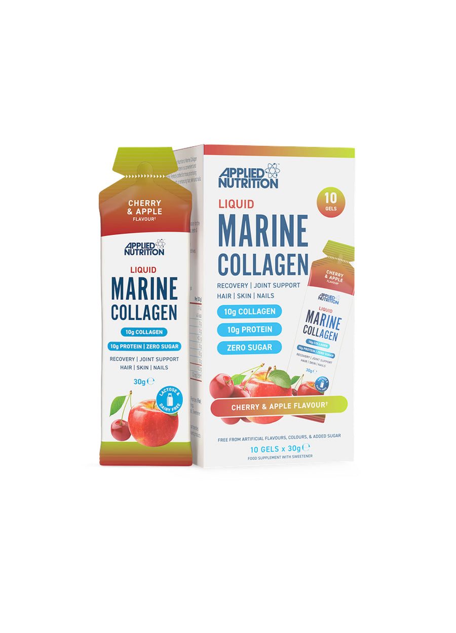 Liquid marine kollagen med Cherry & Apple-smak, förpackning 10 x 30 g