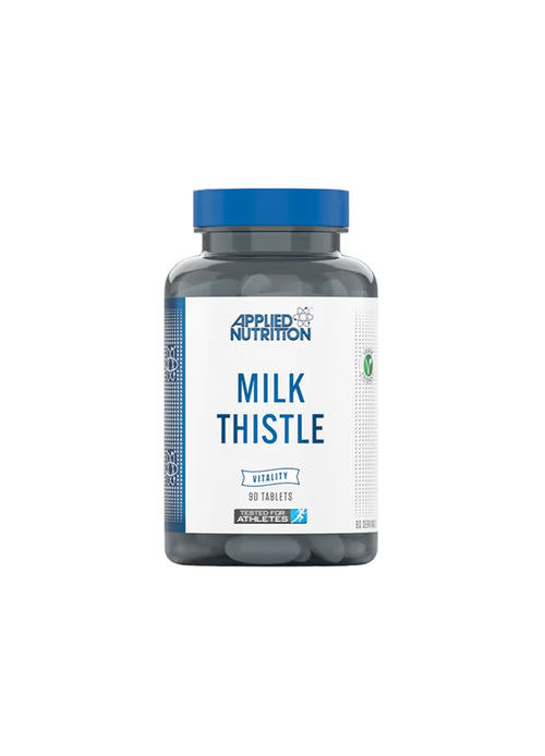 Applied Nutrition mjölktistel-tabletter i burk, 90 st, med blått lock