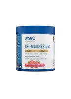 Applied Nutrition Tri-Magnesium-burk för magnesiumpulver, jordgubb–hallon.