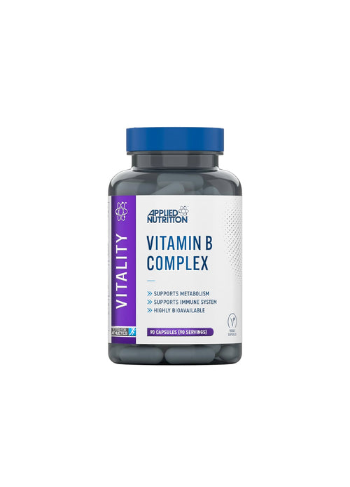 Vitamin B-komplex i burk med blå lock