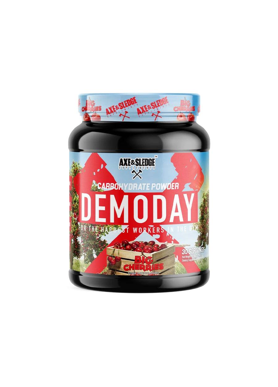 Axe & Sledge Demoday Carbohydrate Powder 990g Big Cherries framsida