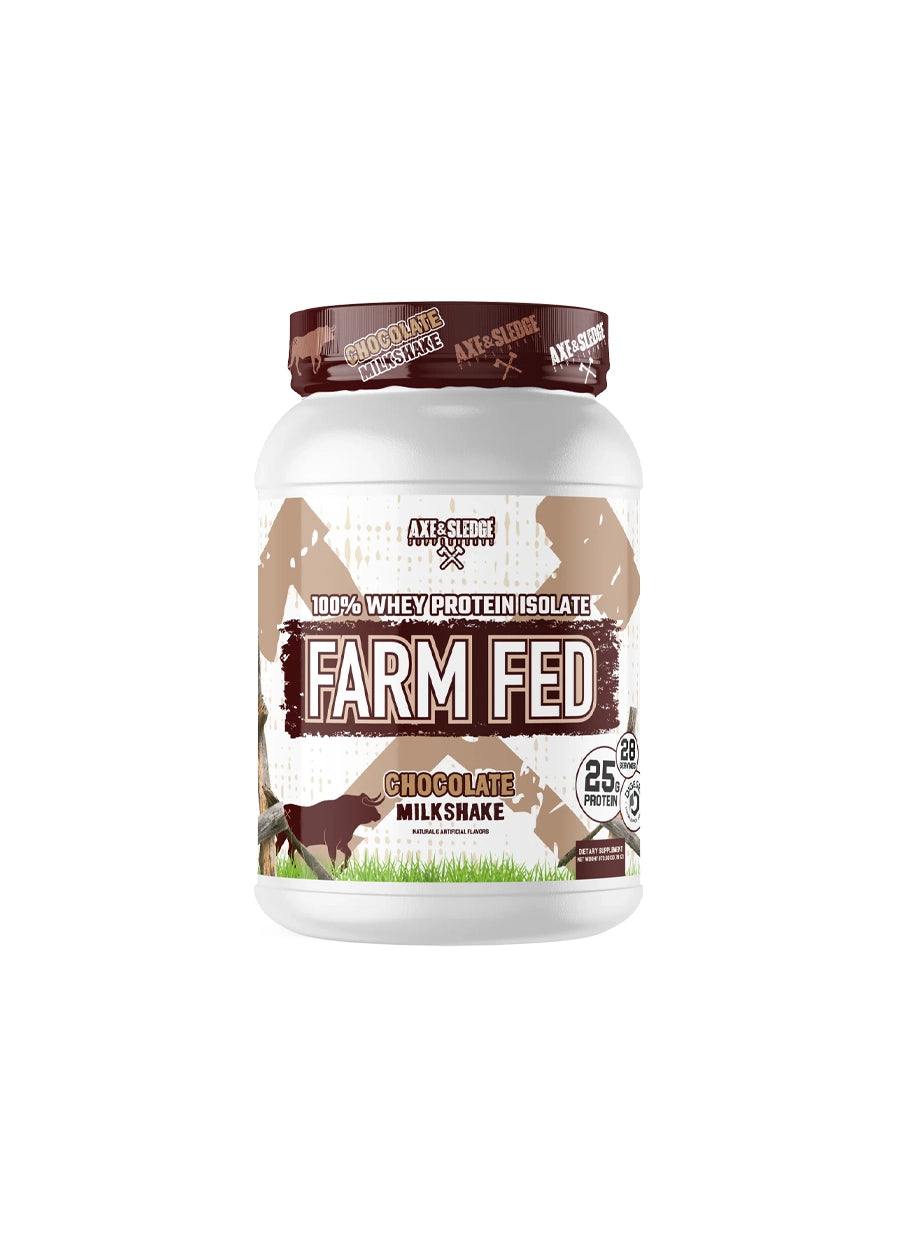 Axe & Sledge Farm Fed Vassleproteinisolat 912g Chocolate Milkshake Framsida
