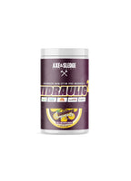 Axe & Sledge pre-workout-burk med lock, mörklila etikett