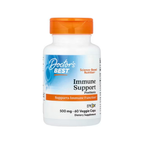 Doctor's Best kapselburk med orange lock, etikett Immune Support postbiotika 500 mg