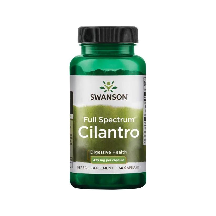 Swanson Cilantro kosttillskott i grön flaska, 60 kapslar
