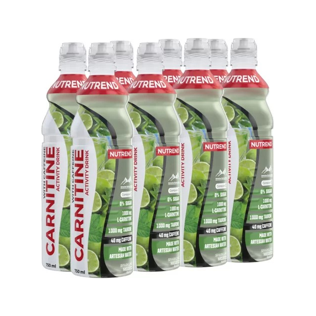 Carnitine Activity Drink with Caffeine, Sparkling Mojito - 8 x 750 ml.