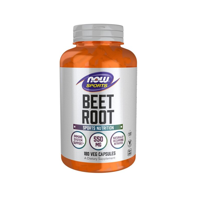 NOW Foods Beet Root kapslar i orange flaska med etikett