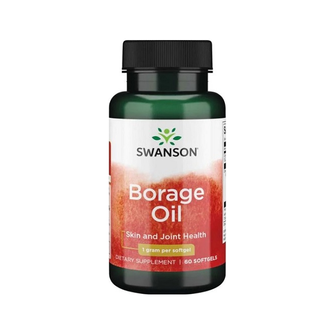 Swanson borreolja 1000 mg, 60 kapslar i flaska