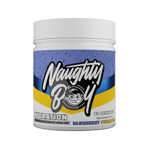 Naughty Boy Hydration-dryckesblandning i burk, blåbär-ananas