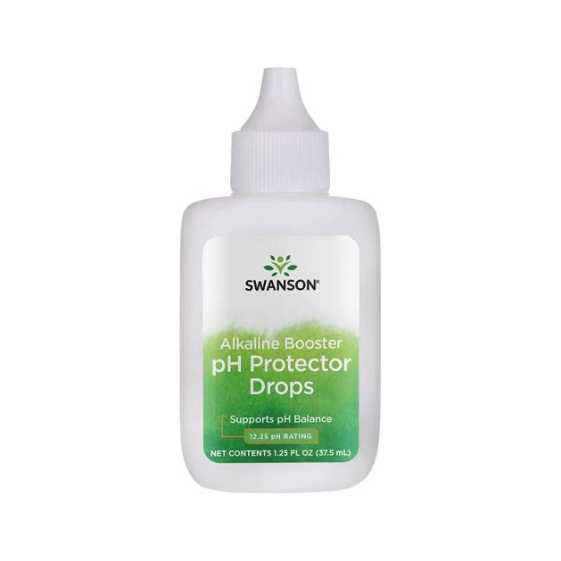 Swanson pH-skydd droppar alkaliskt booster i plastflaska, 37 ml