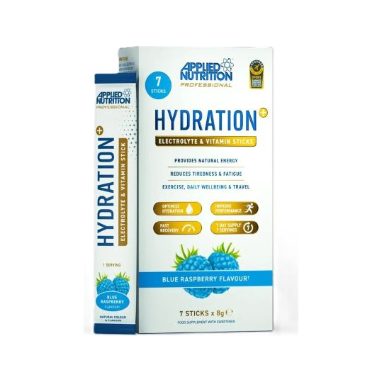 Hydration + Electrolyte & Vitamin Powder Stick Packs, Blue Raspberry - 7 x 8g