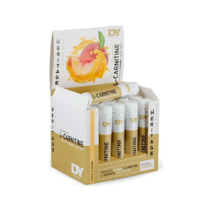L-Carnitine Liquid Shot, Peach - 20 x 25ml.