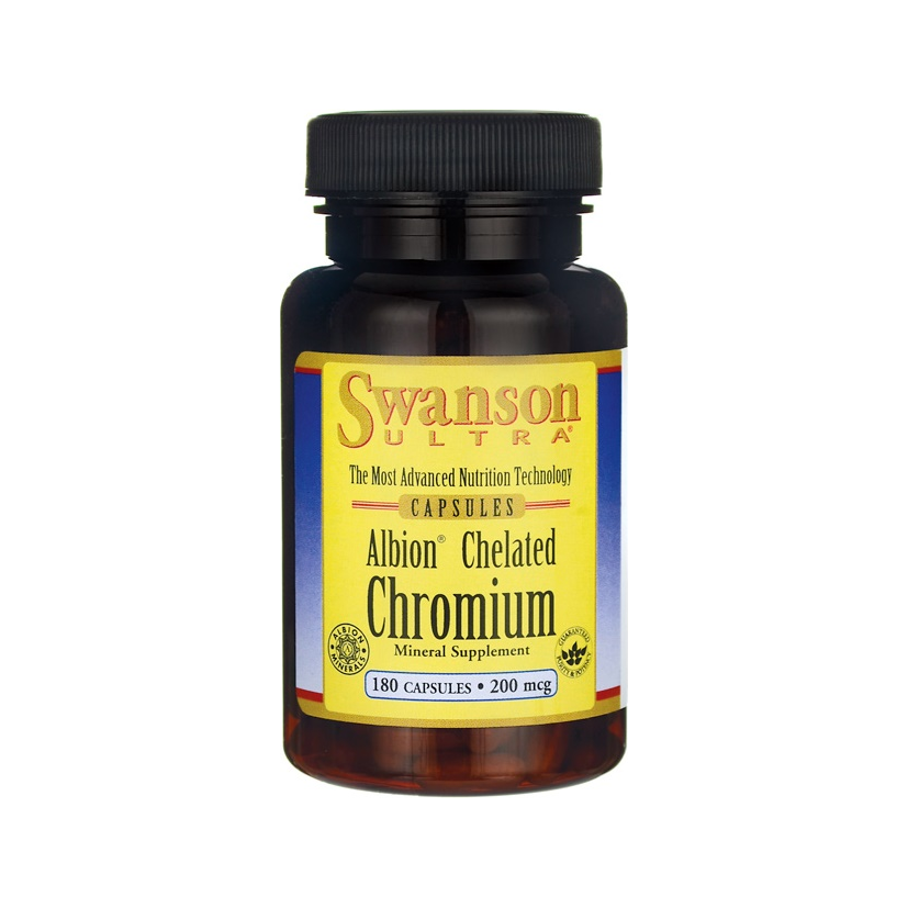 Swanson Ultra Albion Chelated Chromium kapslar i flaska, 180 kapslar