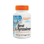 Doctor's Best L-tyrosin kapselburk med 500 mg och 120 veggie-kapslar