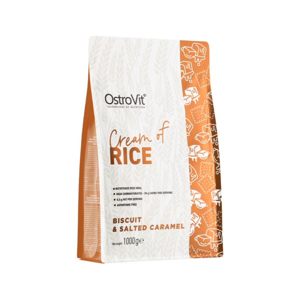 Risgrynsgröt i påse, OstroVit Cream of Rice, Biscuit & Salted Caramel, 1000 g