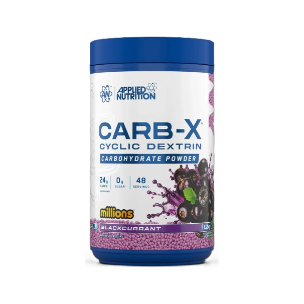 Carb-X cyklisk dextrin, svartvinbärsmak pulver i burk