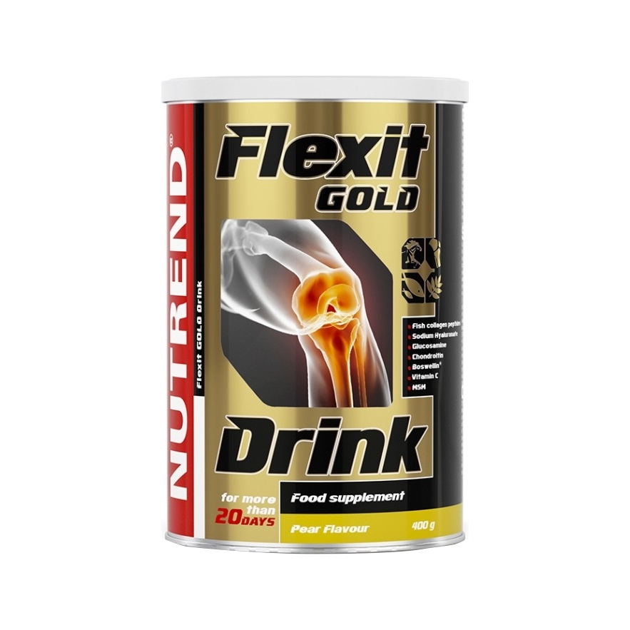 Flexit Gold drinkpulverburk med päronsmak, 400 g