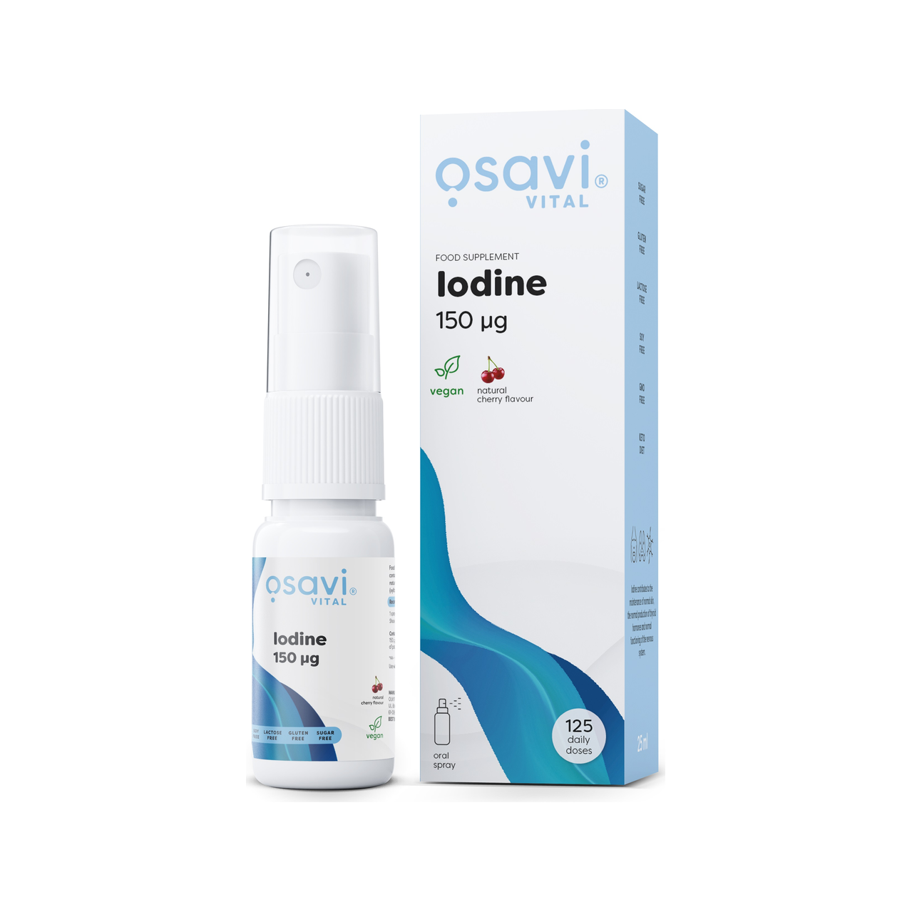 Jod oral spray i flaska och kartong, 150 µg (körsbärssmak)
