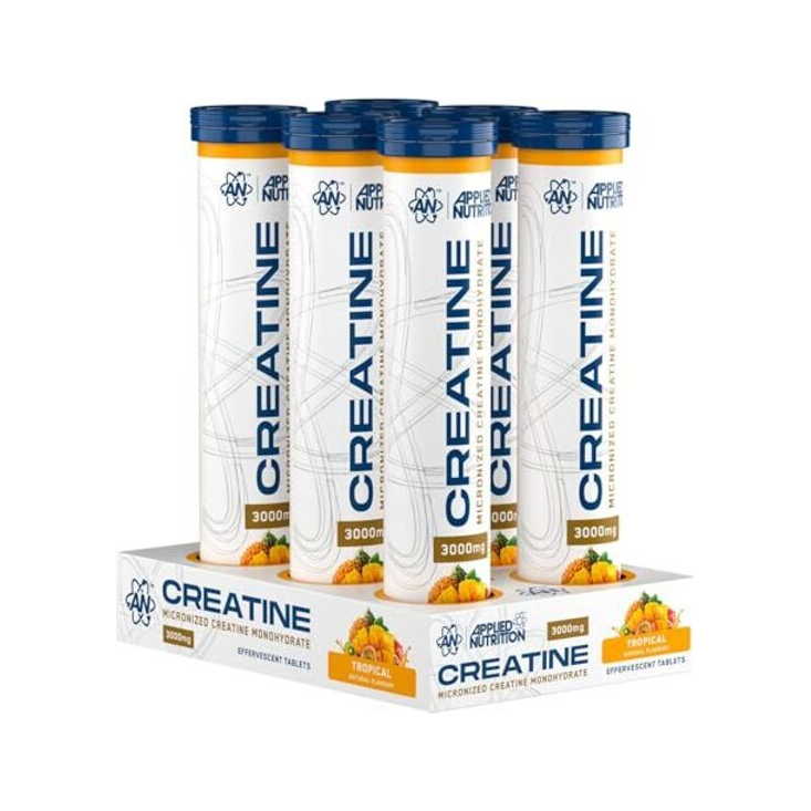 Creatine Monohydrate Effervescent Tablets, Tropical - 6 x 16 tabs