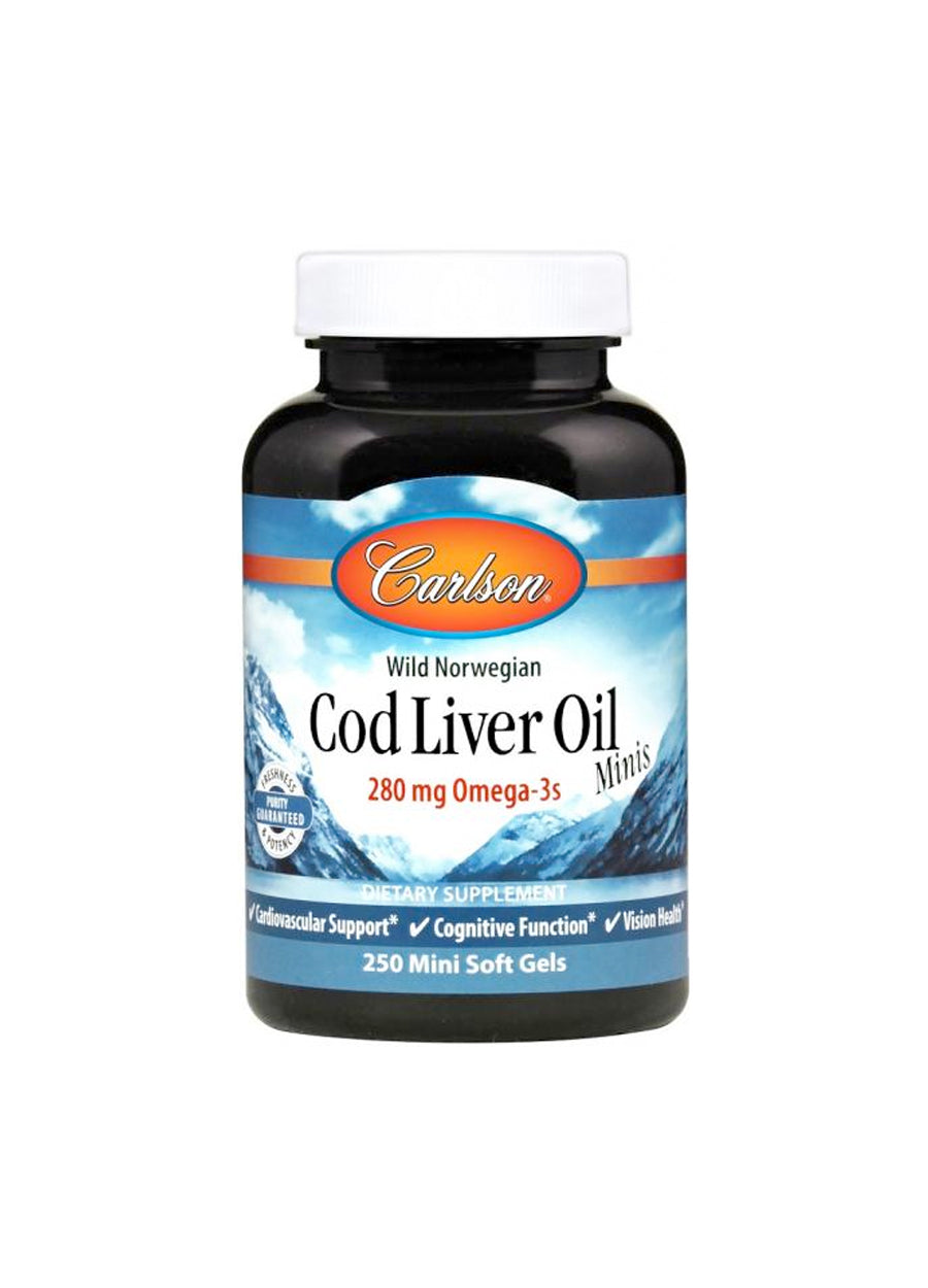 Carlson Labs Cod Liver Oil Minis 280mg 250 Kapslar