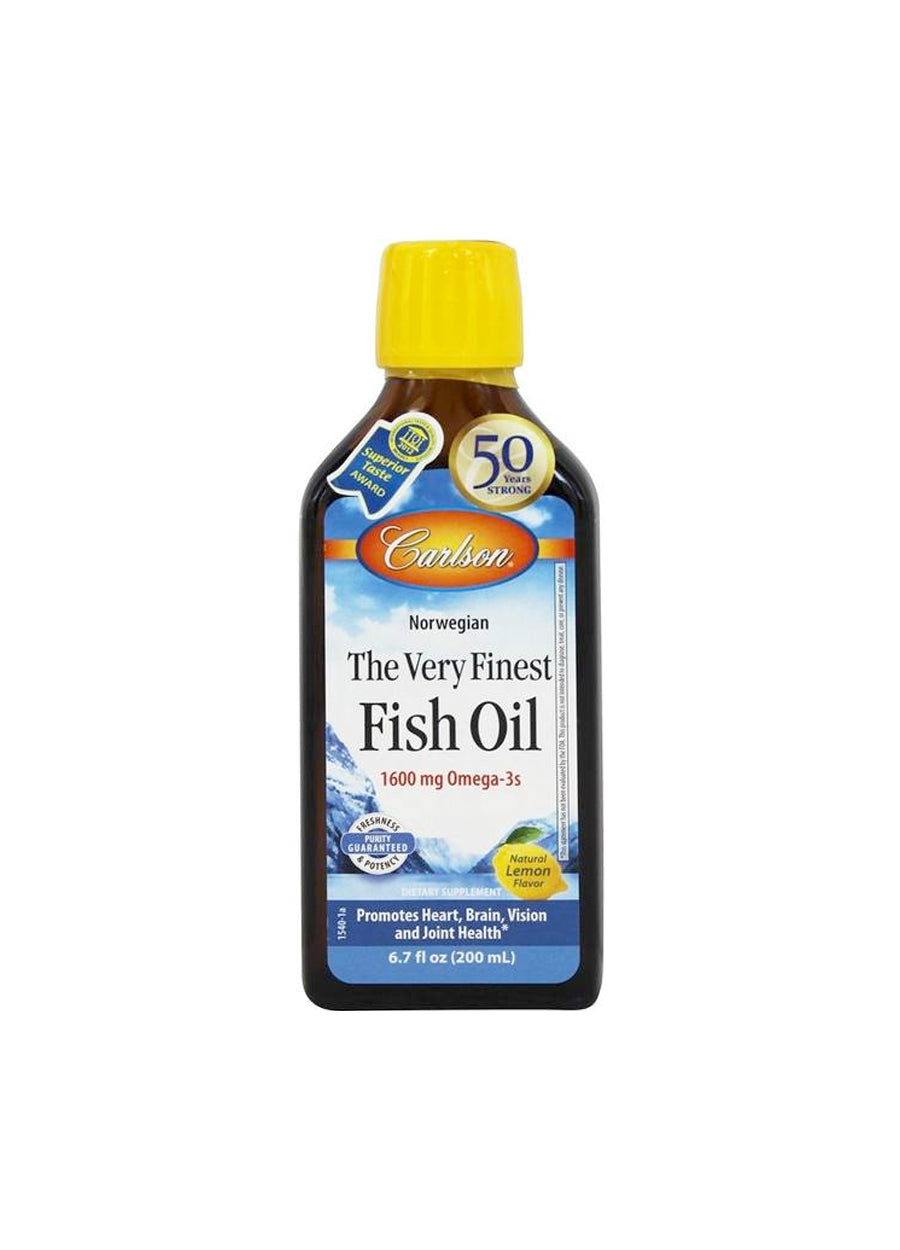 Carlson Labs The Very Finest Fish Oil 200ml Natural Lemon
