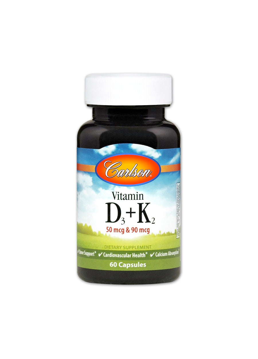 Carlson Labs Vitamin D3 + K2 60 Kapslar