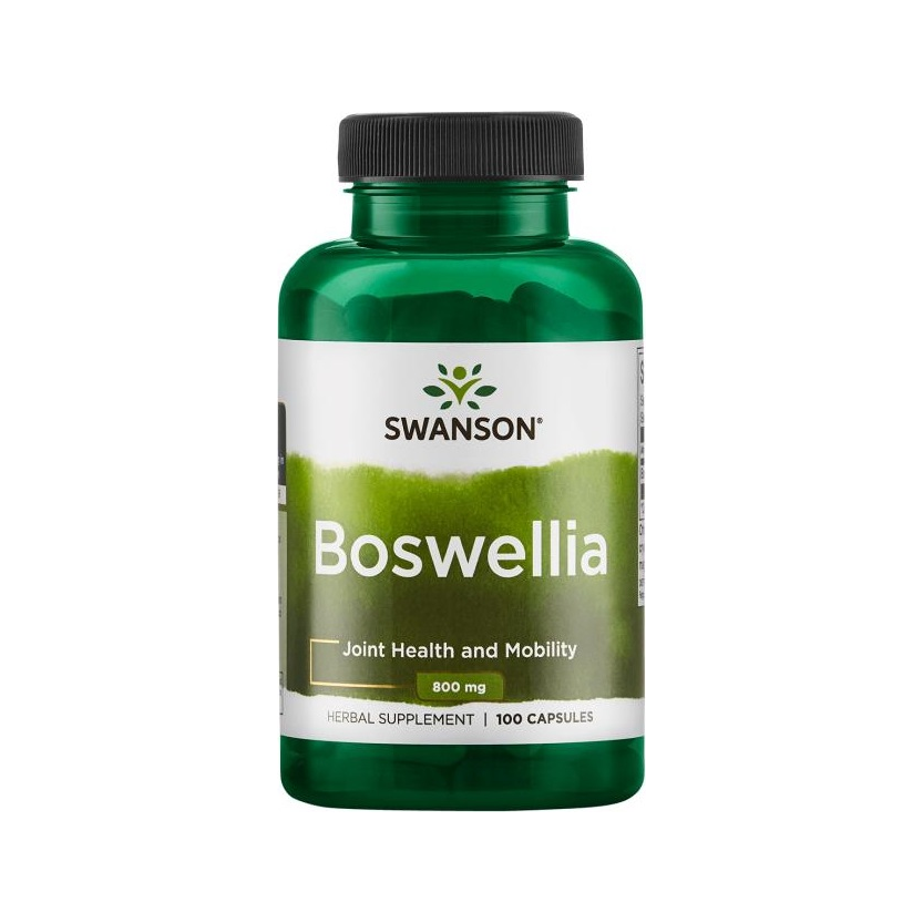Swanson Boswellia 400 mg tillskott i mörkgrön kapselburk, 100 kapslar