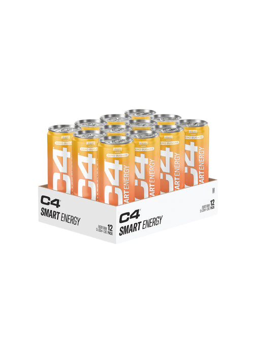 12-pack energidryck i burk, 330 ml, orange burkar