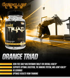 Controlled Labs Orange Triad tablettburk med lock och synlig etikett.