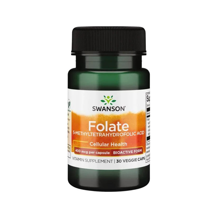 Folate (5-Methyltetrahydrofolic Acid), 400mcg - 30 vcaps